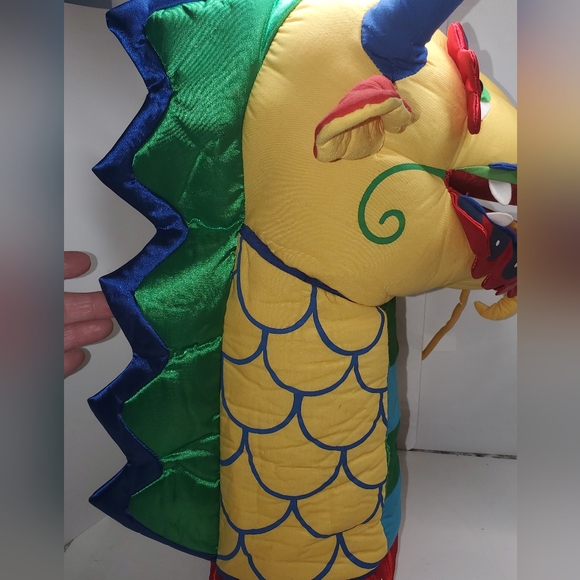 ManhattanToy Large Hand Puppet Dragon Color-block Y2K - Picture 4 of 15